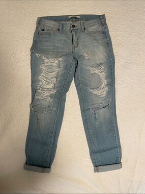 KanCan Light Blue Distressed Boyfriend Jeans